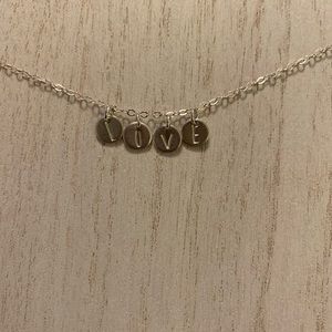 Handmade dainty stamped necklace, sterling silver
